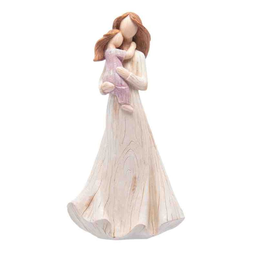 Figura Decorativa Mãe e Filha de Resina Wolff