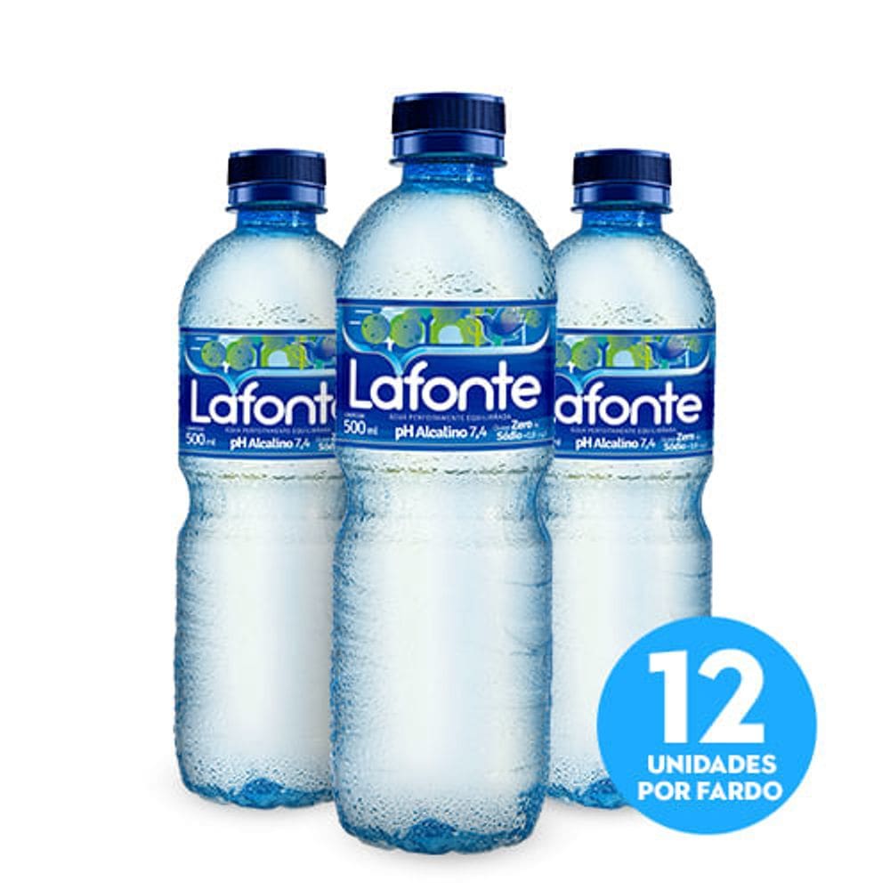 Água Lafonte Caixa 500ML Garrafa Sem/Gás Com/12