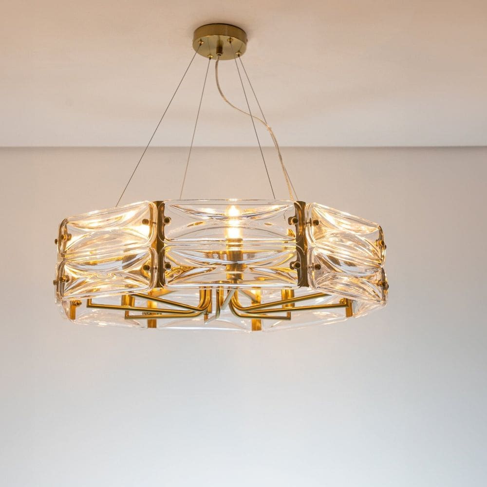 Pendente 68cm X 16cm Aria Bella Iluminação Dourado