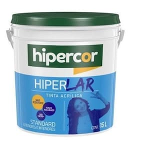 Tinta Acrílica Hiperlar 15L Amarelo Canario Hipercor