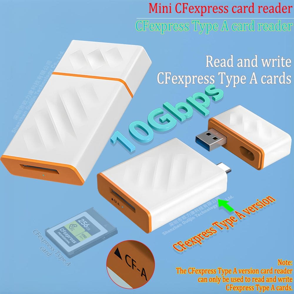 Leitor de cartões CFexpress Uogic Mini USB 3.2 10Gbps Tipo A&B