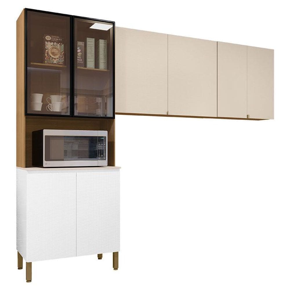 Cozinha Modulada Art 3 Peças Composição 5 Freijó Ártico Soft – Kits Paraná