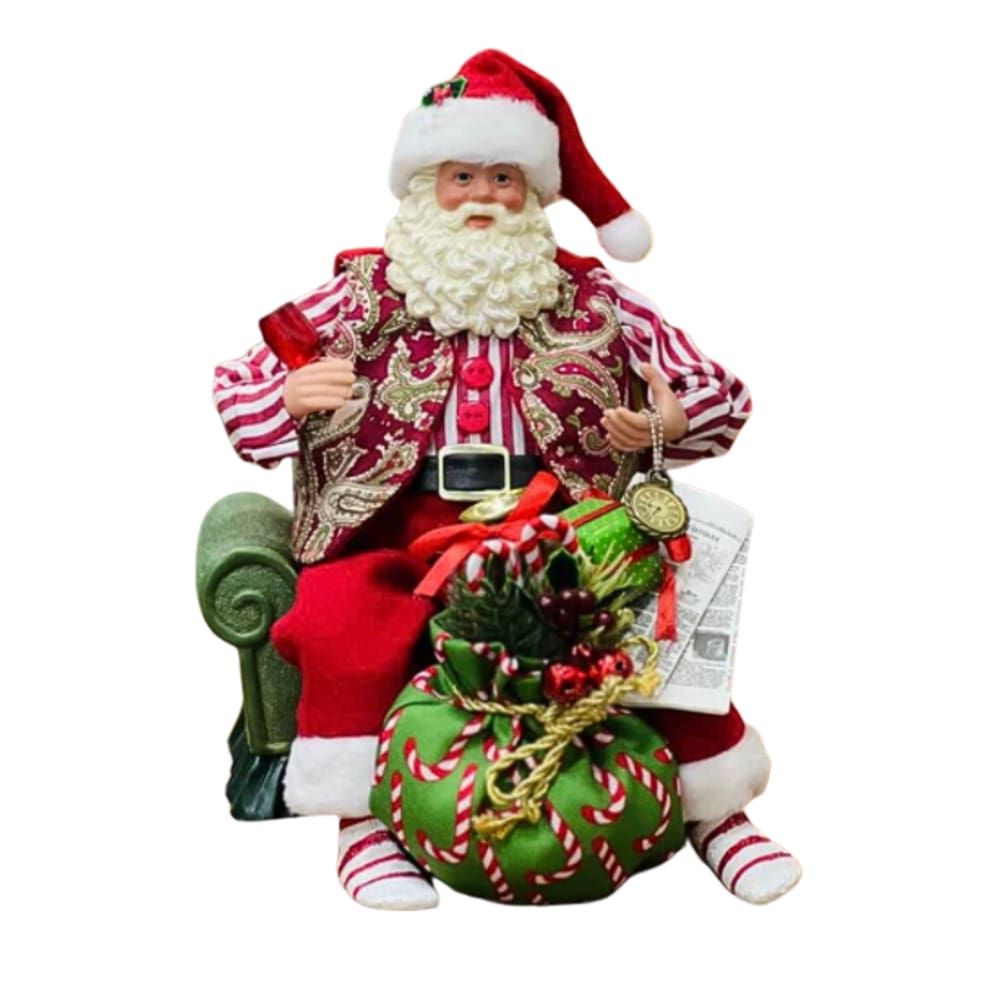 Papai Noel Sentado No  Sofá 28cm - Magizi 