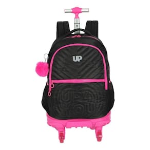 Mochila De Rodinhas E Costas Giro 360 Preta Up4you