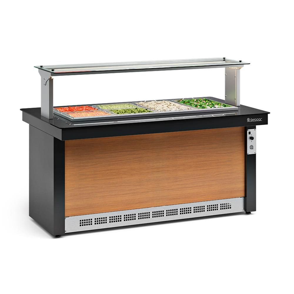 Buffet Refrigerado Gelopar 4 Cubas Preto 50-60Hz 220V GBRF-175
