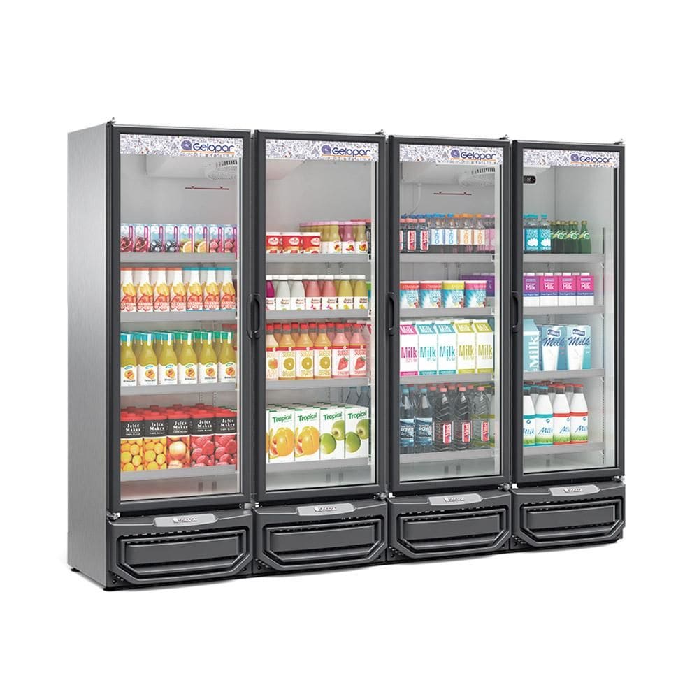 Refrigerador Expositor Vertical 1950 Litros Inox 220V Gelopar GCVR-1950 TI