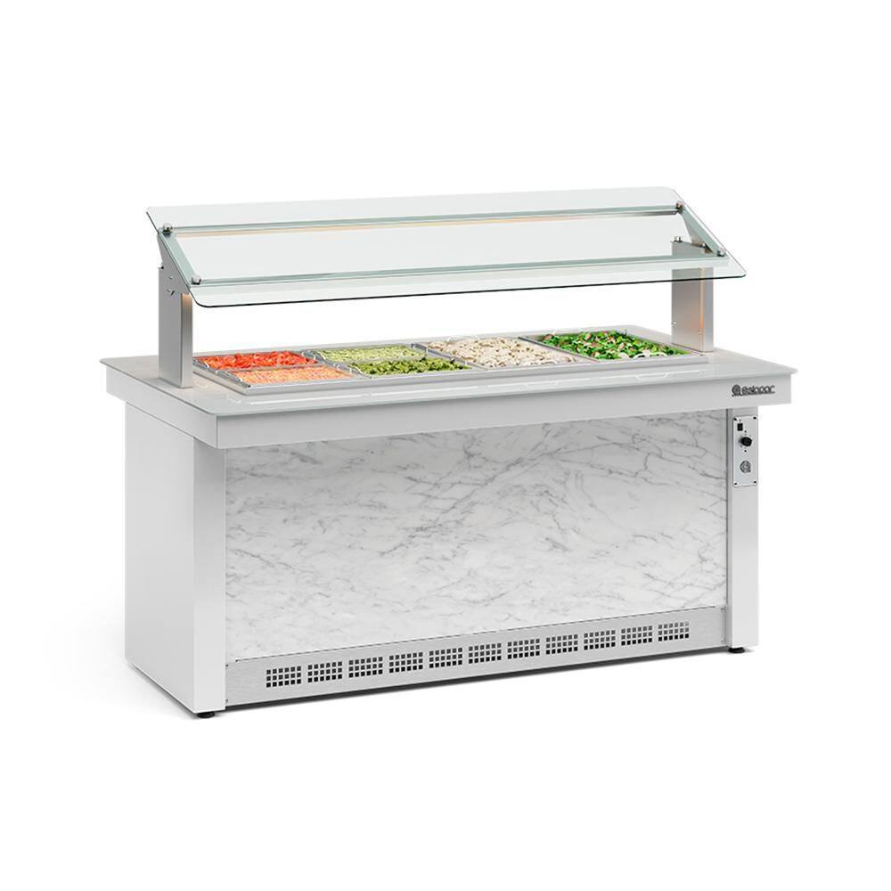 Buffet Refrigerado Gelopar 4 Cubas Branco 50-60Hz 220V GBRF-175