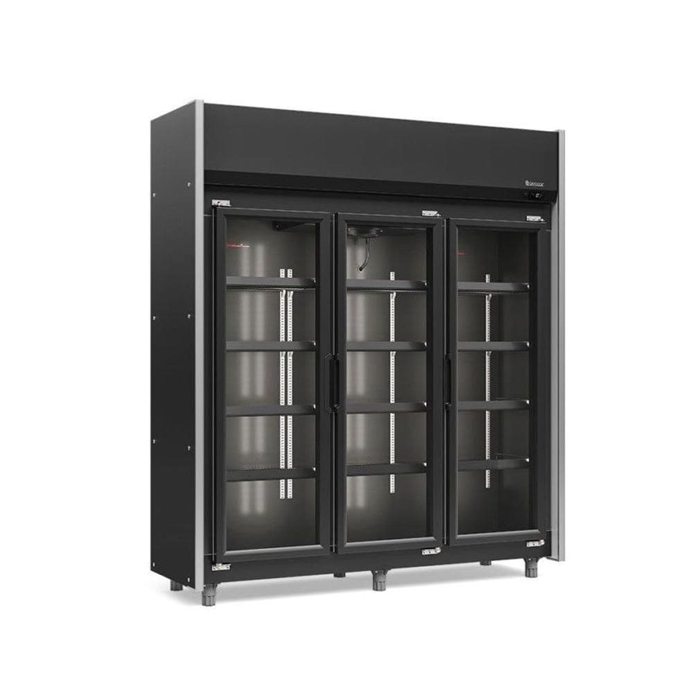 Refrigerador Expositor Vertical 1200 Litros Preto 127V Gelopar GEAS-3P LB