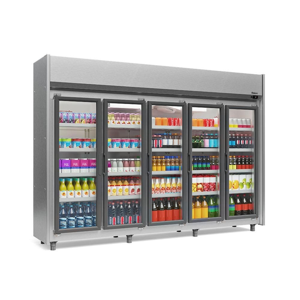 Refrigerador Expositor Vertical 1960 Litros Inox 220V Gelopar GEAS-5P