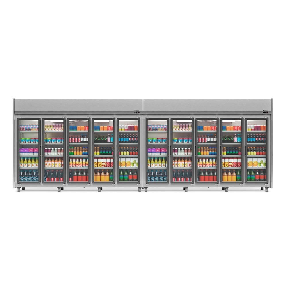 Refrigerador Expositor Vertical 3920 Litros Inox 220V Gelopar GEAS-10P TI