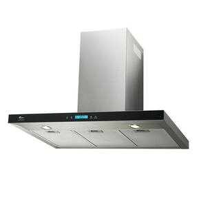 Coifa De Parede Fischer Infinity 90Cm Vidro Preto 127V