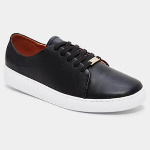 Tênis Vizzano Casual Cadarço Pelica - Preto e Branco