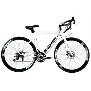 Bicicleta Speed Aro 700 Bike 16 Vel Marchas Aeroedge Freio A Disco Quadro Alumínio Resistente Leve Cor Branco - Wct Fitness