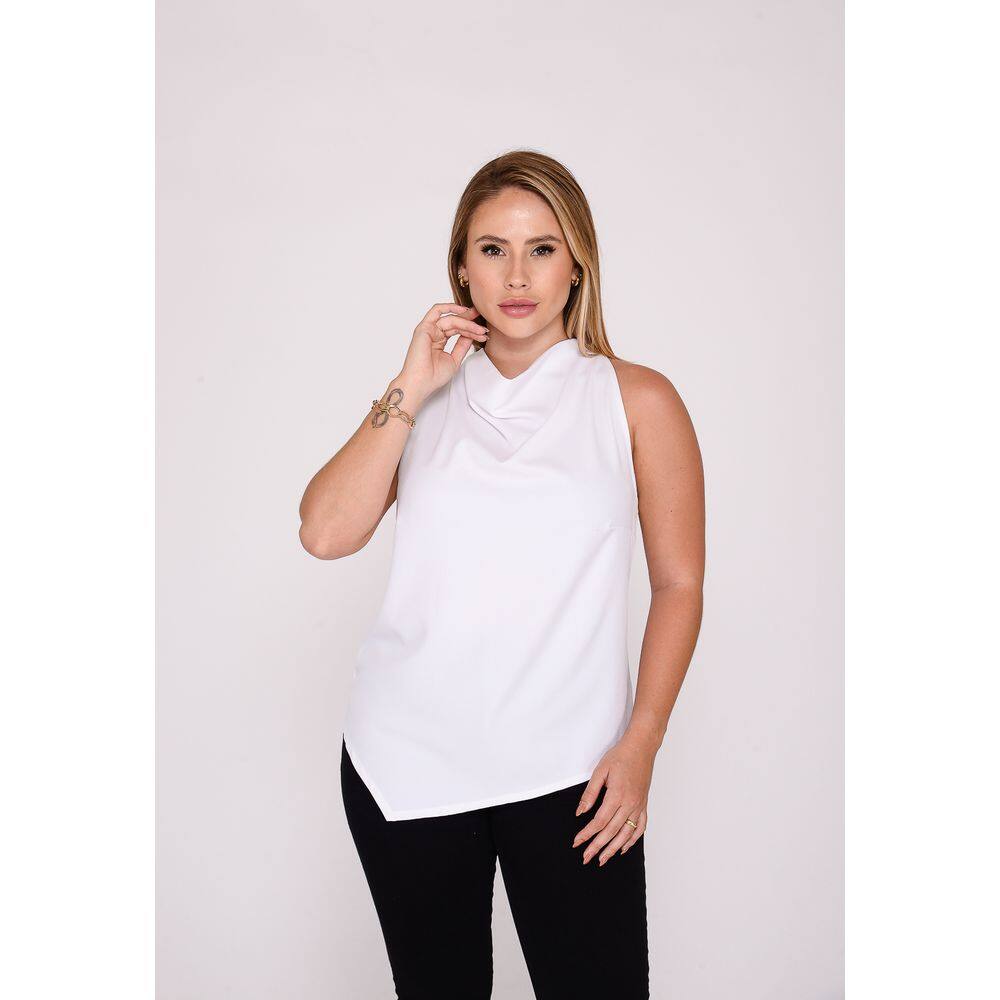 Blusa Feminina Gola Boba 7954 Branco