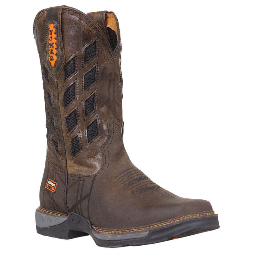 Bota Masculina Bico Quadrado Café Cow Way by Vimar 38395