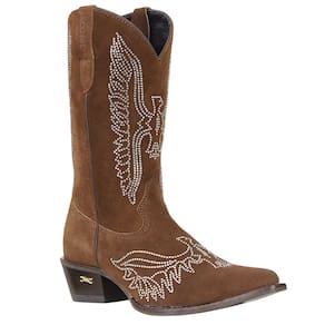 Bota Texana Feminina Marrom com Brilhos Jácomo 38113