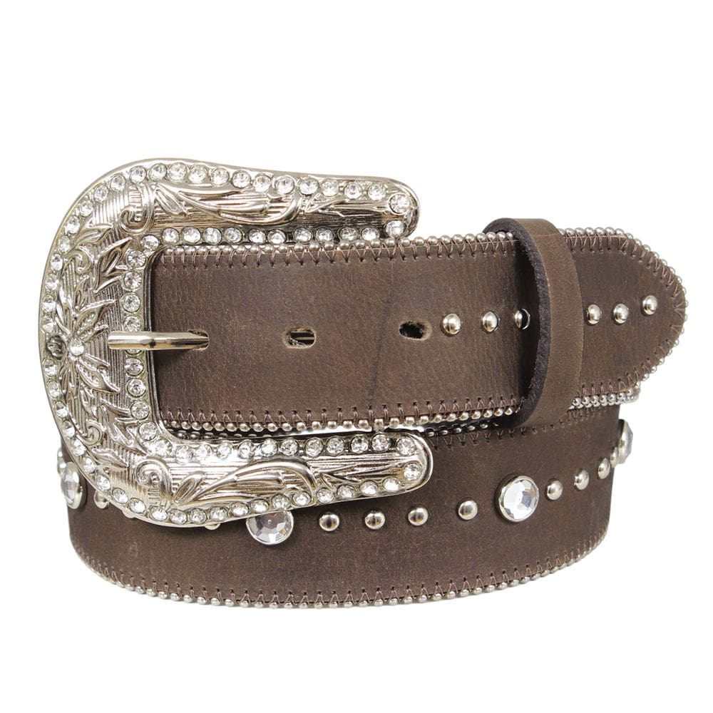 Cinto Country Marrom com Strass Cow Way 35517