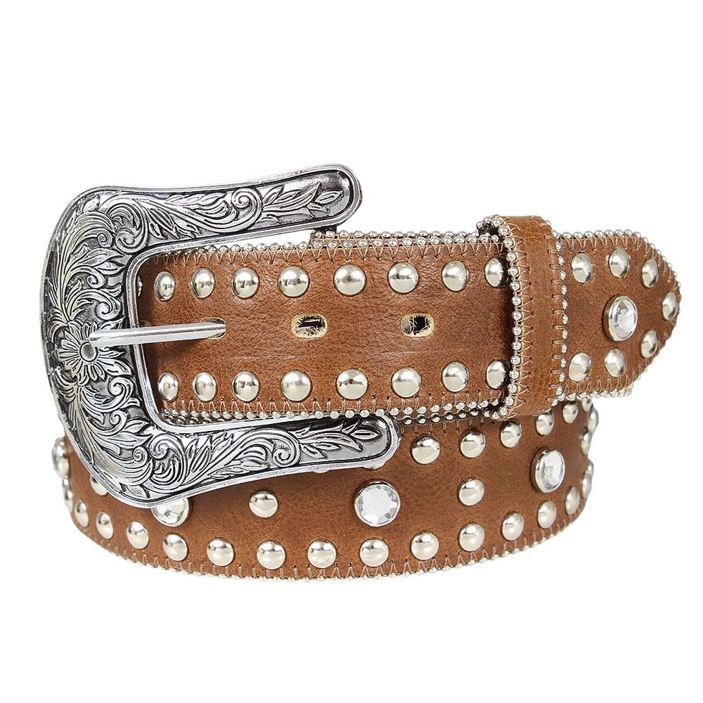 Cinto Feminino Strass Marrom Cow Way 37627