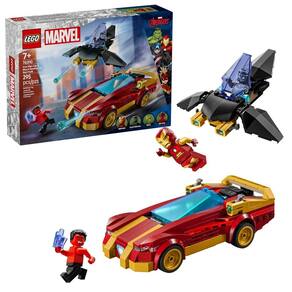 Lego Marvel Carro do Homem de Ferro e Pantera Negra vs Hulk Vermelho - 76310