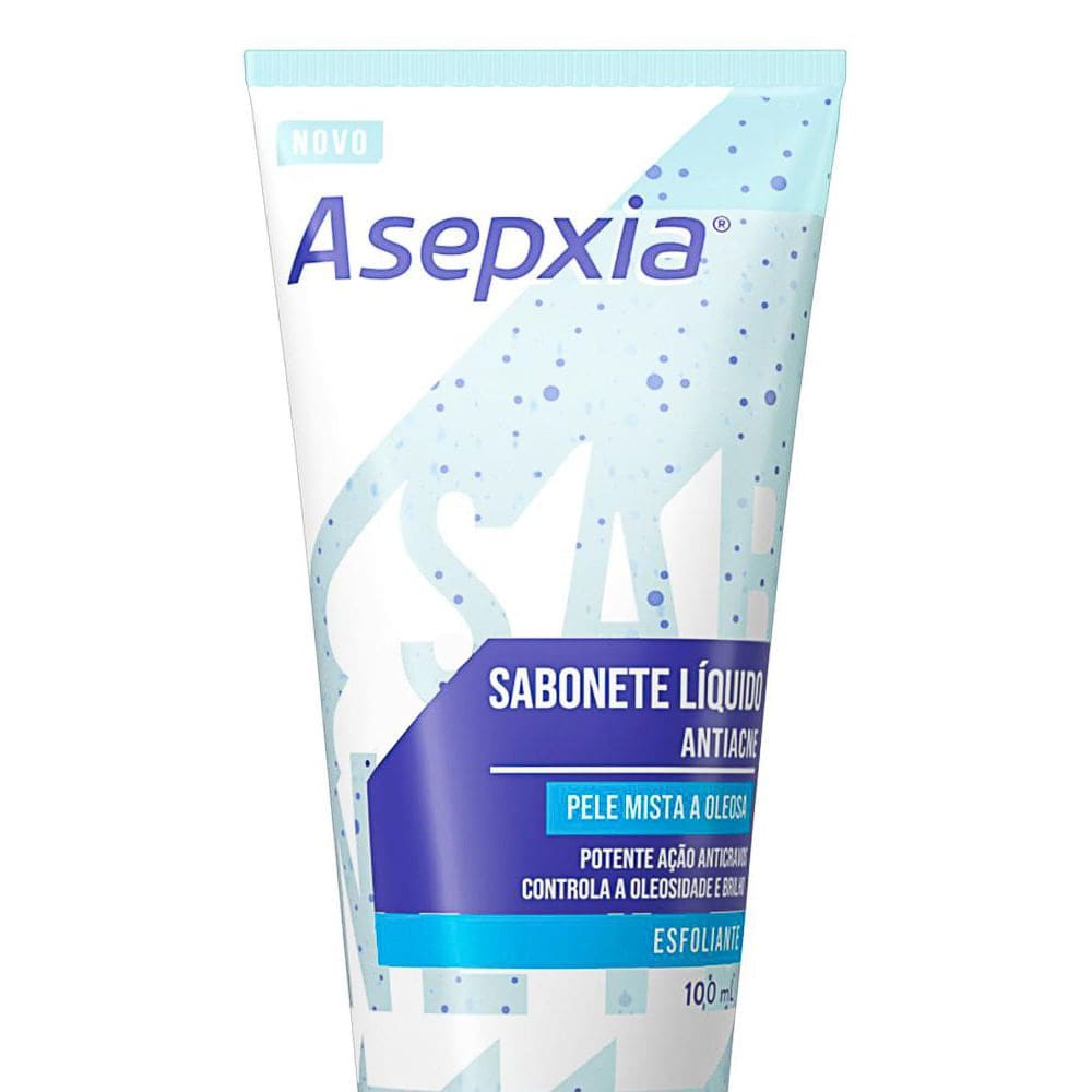 Sabonete Líquido Asepxia Esfoliante Pele Mista a Oleosa 100ml