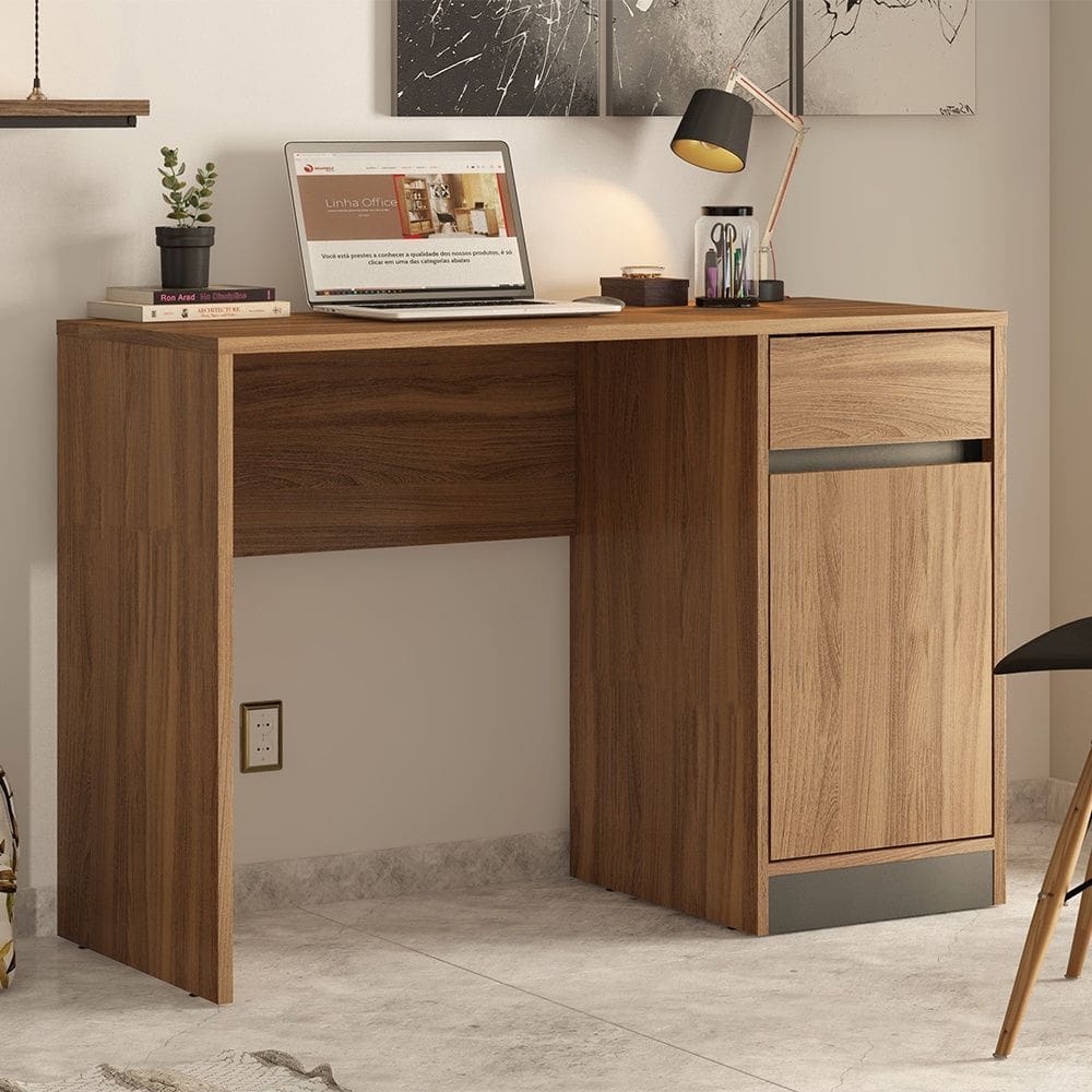 Escrivaninha Office Morada Amêndola Touch Grafito Demóbile