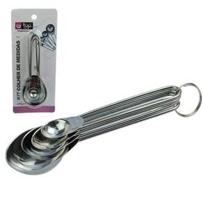 Colher Medidora Inox 1,25 a 15ml 4 Peças - Tudo em Caixa