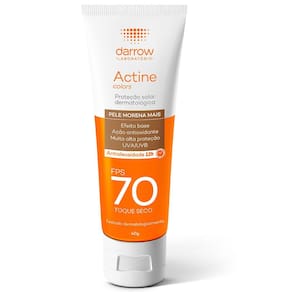 Protetor Solar Actine Colors Pele Morena Mais FPS 70 Toque Seco 40g