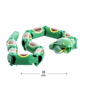 Cobra de Plástico 39cm Articulada Maluca - Tudo em Caixa