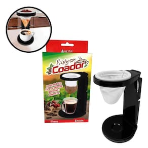 Coador de Café Pano 17cm com Suporte Dobrável - Tudo em Caixa