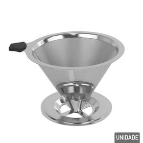 Coador de Café Inox Reutilizável N.102 Cromado - Tudo em Caixa
