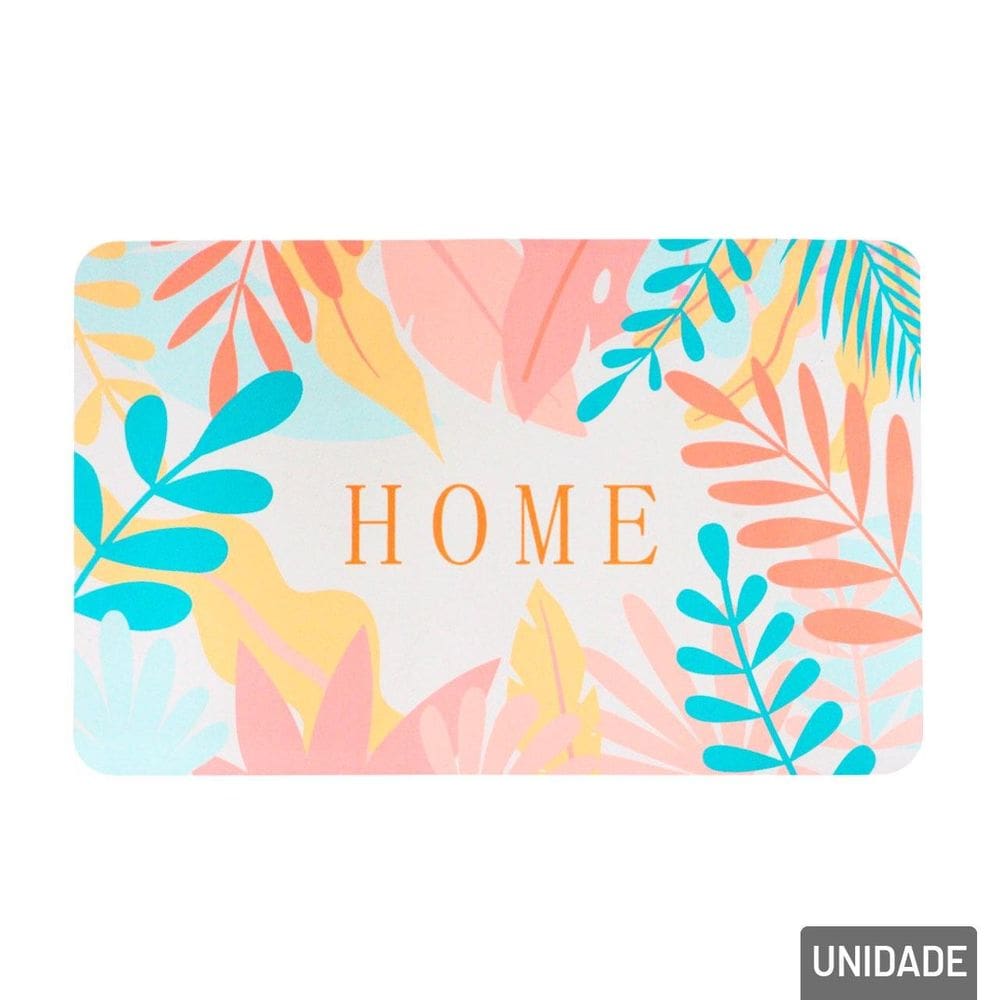 Tapete de PVC Absorvente 38x58cm Flores Home - Tudo em Caixa
