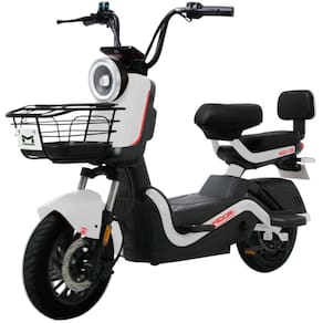 Bicicleta Elétrica Scooter Autopropelida Freio a Disco 650W 48V MD-20 Branca Midori