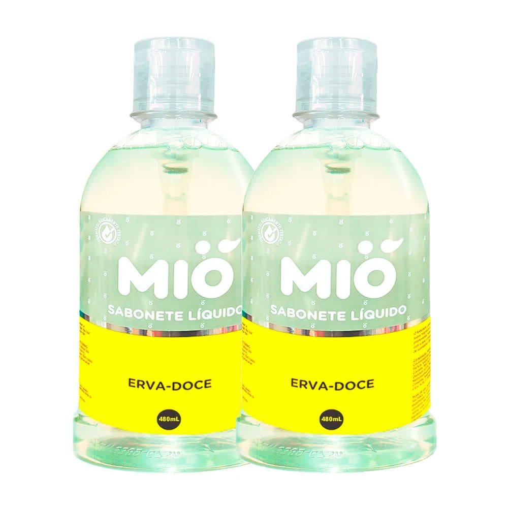Kit 2 Sabonete Líquido Mió Erva Doce 480ml