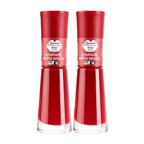 Kit 2 Esmalte Marchetti Cremoso Beijo Doce Cor Goiabada Minha Amada 06 com 8ml