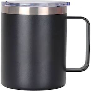 Copo Térmico Inox Preto 360ml: Ideal P/ Cerveja, Café e Bebidas Geladas!