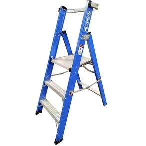 Escada Plataforma Fibra Vidro 2Degraus + Pat 1,50M Paf090