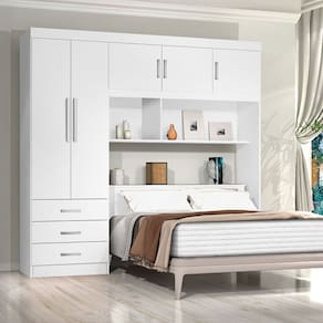 Guarda-Roupa Casal Modulado Estocolmo 5 Portas 3 Gavetas Branco - Pnr Móveis