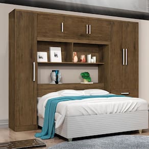 Guarda-Roupa Casal Modulado Estocolmo 6 Portas 3 Gavetas Jequitibá - Pnr Móveis