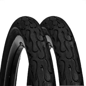 PAR Pneu Aro 26 X 2.125 Bike DSI Flame TIPO kenda Slick Fogo Balão Bicicleta Montadinha motorizada