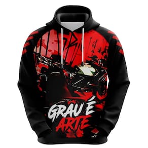 Blusa de Moletom Frio Grau Corte 244 Moto Quebrada Favela