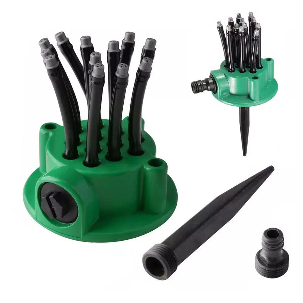 Aspersor Pulverizador 360 Graus Irrigigaçao Jardim Quintal Mangueira Rega Planta Canteiro Gramado Sprinkler Horta
