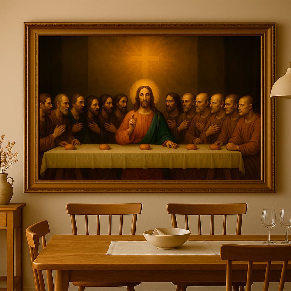 Quadro Decorativo Santa Ceia Realista