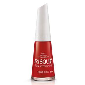 Esmalte Risqué 7 Vermelhos Cor Toque de Ira Hipoalergênico com 8ml