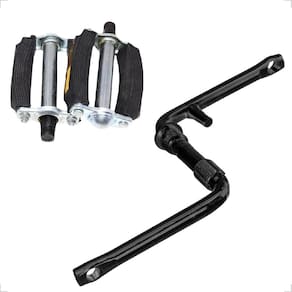 Kit Pedivela Pé De Vela Pedevela Monobloco aro 24 26 preto 165mm + Pedal Alvorada Tropical Monark