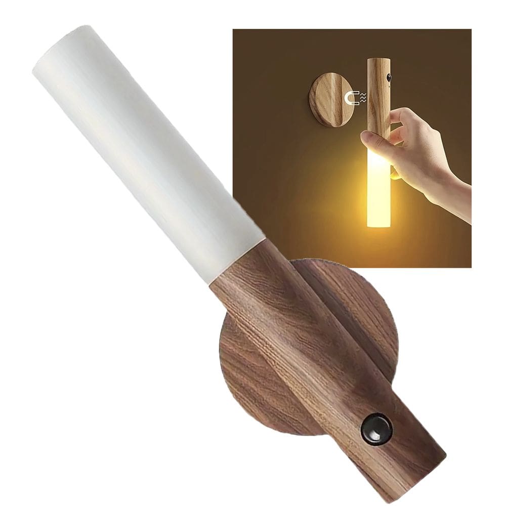Luminaria Sensor Presença Movimento Bastao Led Base Magnetica Usb Recarregabel Iluminaçao Decoraçao Casa Jardim Predio