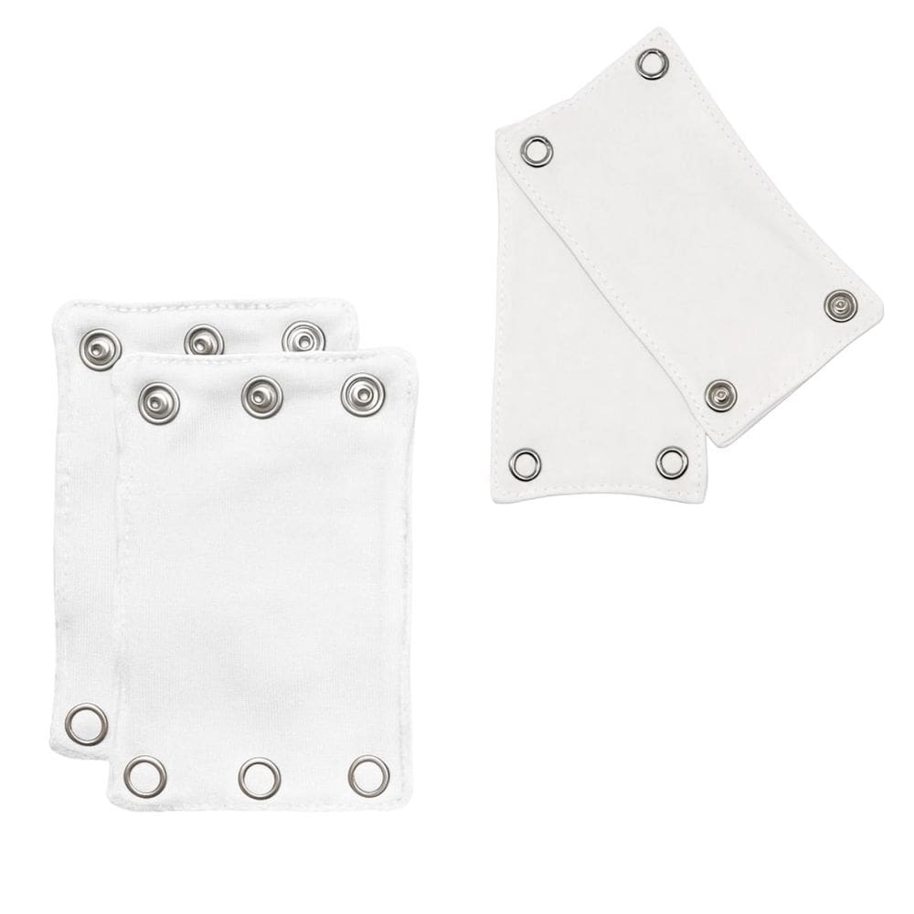 Kit 4 Extensores de Body para Bebê Unissex – 2 com 3 Botões + 2 com 2, Algodão, Ajustável, Enxoval Econômico