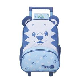 Mochila de Rodinhas Tigor T Tigre Com Alças Little Azul