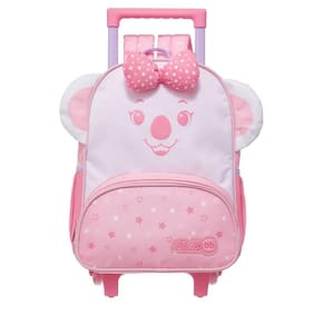 Mochila de Rodinhas Lilica Ripilica Com Alça Little Rosa