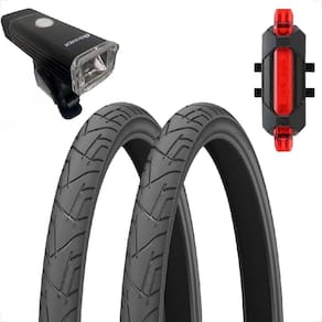 Par Pneu Bicicleta Praieiro Levorin Aro 26 X 1.95 Slick Bike Passeio Balão urbano arame + Brindes