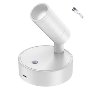 Luminaria LED Arandela 3 Tons USB Bateria Recarregavel Mesa Cabeceira Parede Sala Quarto Estudo Trabalho Leitura Iluminaçao